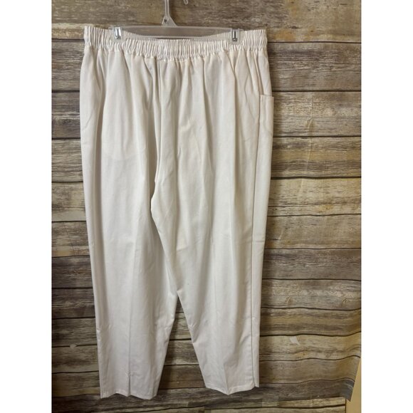 Vintage Separate Issue White Elastic Waist Drawstring Pants With Pockets - Picture 2 of 3